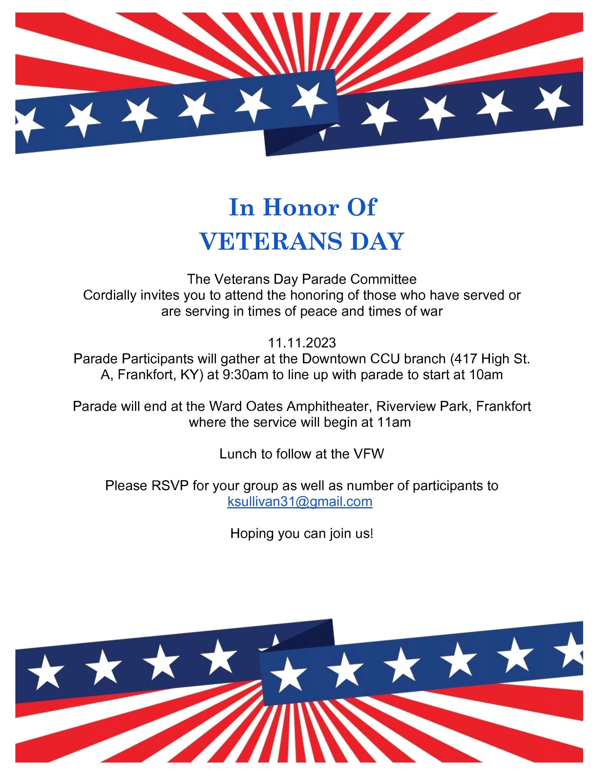 2023 Veterans Day Parade & Service | Franklin County